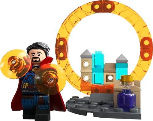 Assembled forty-four piece LEGO 30652 building toy set with magic potion accessory on a display stand.