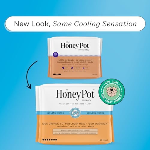 Organic cotton overnight postpartum pads with wings displaying the herbal infusion benefits