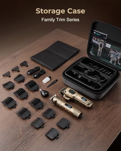 VGRPRO heavy duty grooming set demonstrating the premium metal design and ergonomic grip for barbering.