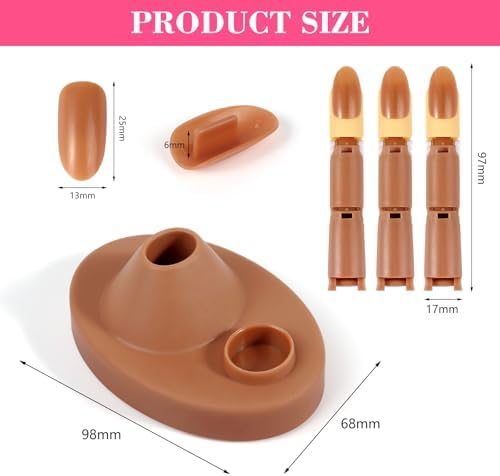 Professional manicure training hand set with 100 tips