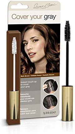 Mascara style applicator brush for temporary hair touch up wand