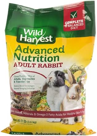 Wild Harvest adult rabbit premium diet bag showing the diverse mix of grasses and vegetables.