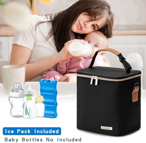 Side profile of Babeyer 6-bottle travel cooler bag
