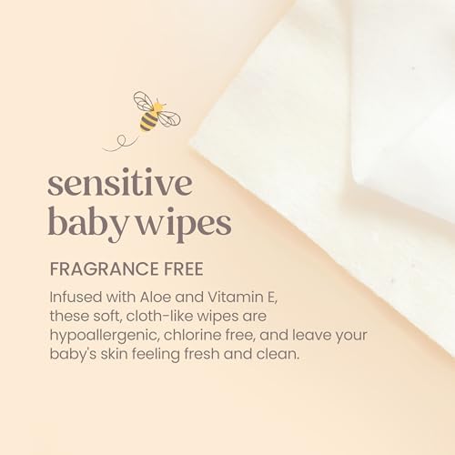 Burt's Bees fragrance free natural baby wipes multi pack stack