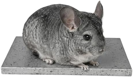 Chinchilla Cooling Stone Durable Cool Down Easy Clean in Hot Summer for Rabbit Hamster Guinea Pig Chinchilla Kitten Small Animals Spots of Dark Grey - Image 2