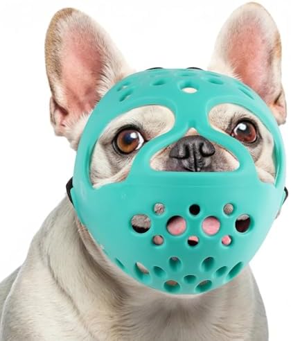 Barkless soft silicone muzzle flat-faced dog breed fitting