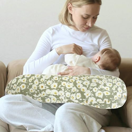 Teleamica stretchy nursing pillow cover floral pattern closeup