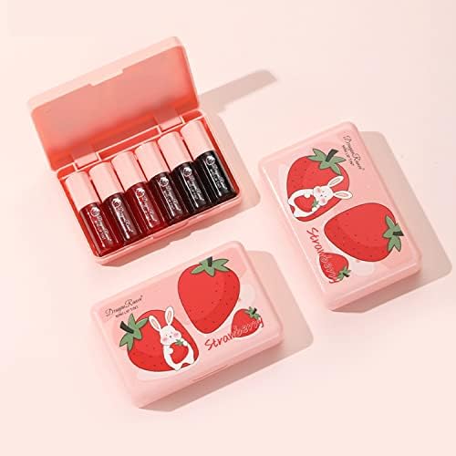 Eakroo 6 Colors Lip Tint Stain Mini Liquid Lipstick, Lip Gloss for Women, Lip Oil Stain, Lip Stain Long Lasting Waterproof, Lip Makeup, Korean Makeup, Cute Stuff, Non-Stick Cup, High Pigment - Image 7