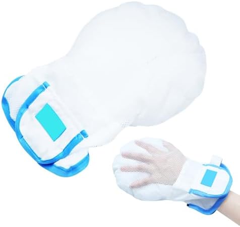 Breathable mesh medical mitts for preventing accidental tube removal.