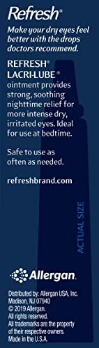 Full packaging set of Refresh Lacri-Lube lubricant eye ointment for nighttime use.