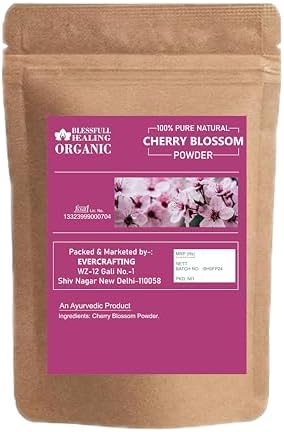 Pure natural sakura powder 100 gram package for antioxidant health benefits