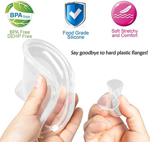 Dishwasher safe replacement breast pump flanges pack of two