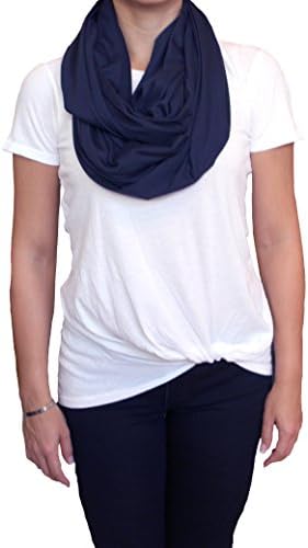 Lifestyle shot of nursing scarf used as a stylish accessory