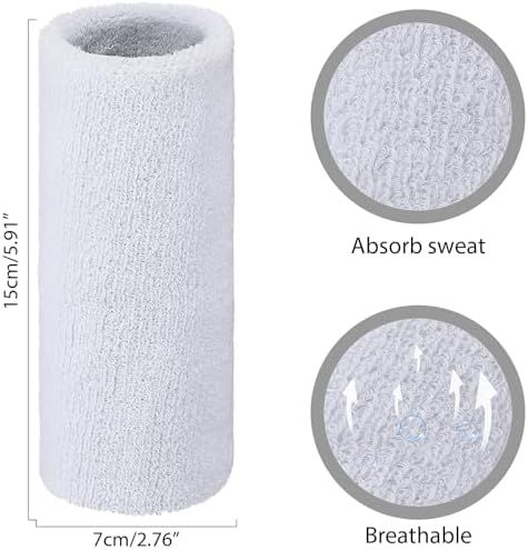 Pair of Comnico athletic terry cloth armbands for gym
