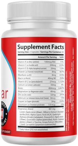 VisiClear 60 capsule bottle for vision support and eye health