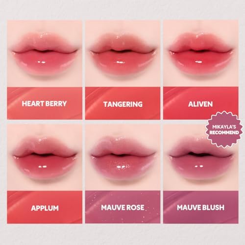 TIRTIR [*Mini Size Waterism Tinted Lip Gloss #07 Cassis Plum, 0.06 Fl Oz – Kiss Ready Lipgloss, 12H Long Lasting Non Sticky Natural Tinted Glow Korean Multiuse Cheek and Lip Tint for Women gift - Image 8