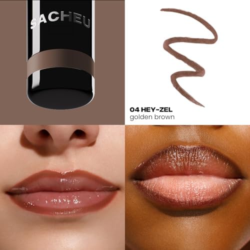 Sacheu Lip Liner STAY-N Peel Off Lip Stain — Long Lasting Waterproof Lip Tint with Hyaluronic Acid & Vitamin E — Transfer Proof Matte Finish, Vegan & Cruelty-Free (HEY-zel) - Image 3
