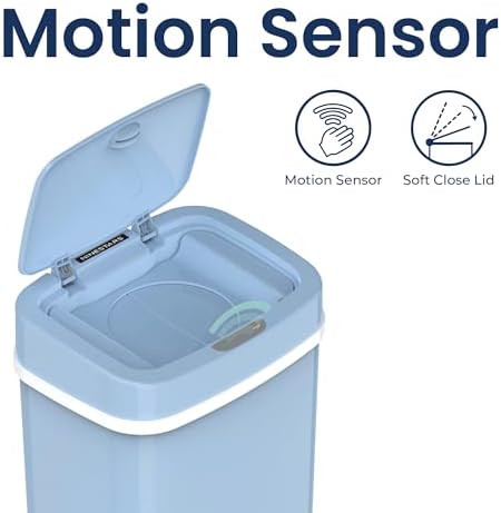 Ninestars diaper pail with motion sensor lid open