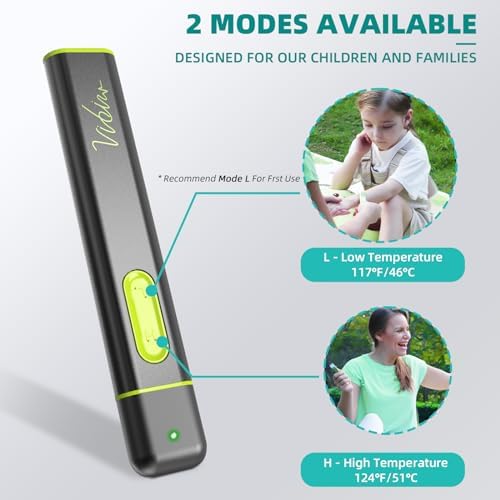 Vibis electronic antipruritic pen charging via USB cable