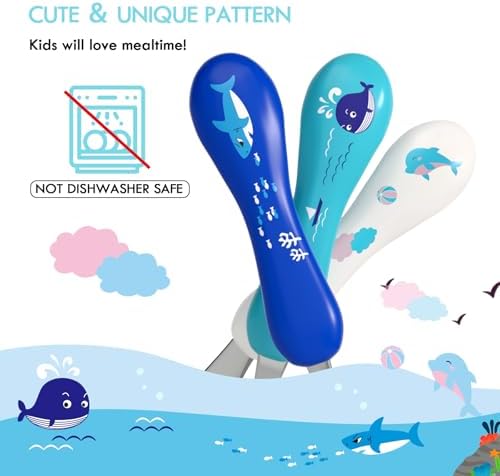 Ergonomic plastic handle design of Lehoo Castle toddler flatware