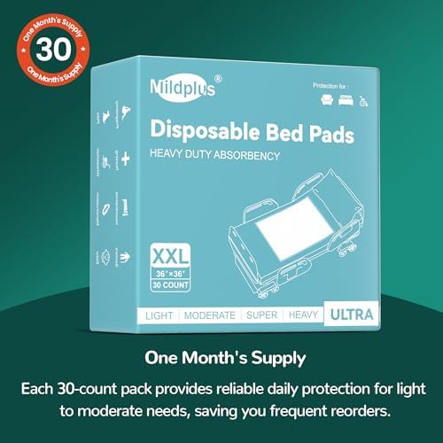 MILDPLUS absorbent pet pee pads packaging highlighting its versatile use for seniors and animals.