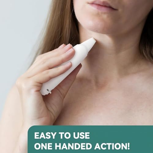 Side view of handheld cryogenic device for skin tag freezing.