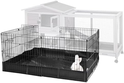Aivituvin Rabbit Playpen Pet Pen Small Animal Cage with Waterproof Liner - Extension Playpen - Image 2