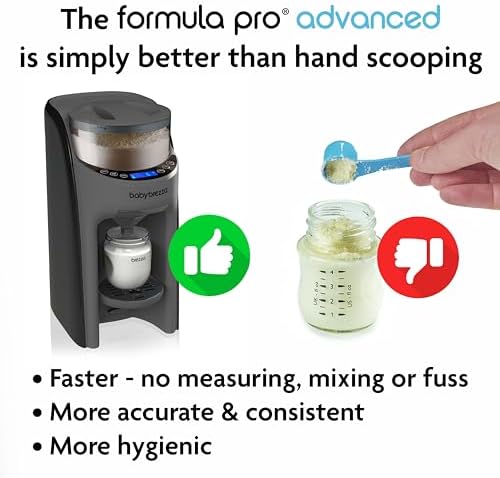 Top view of Baby Brezza formula dispenser settings
