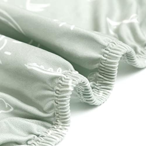 GRSSDER baby changing pad cover set demonstrating the secure three hundred sixty degree elastic border