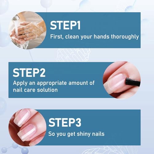 Nail repair serum bottle close up view