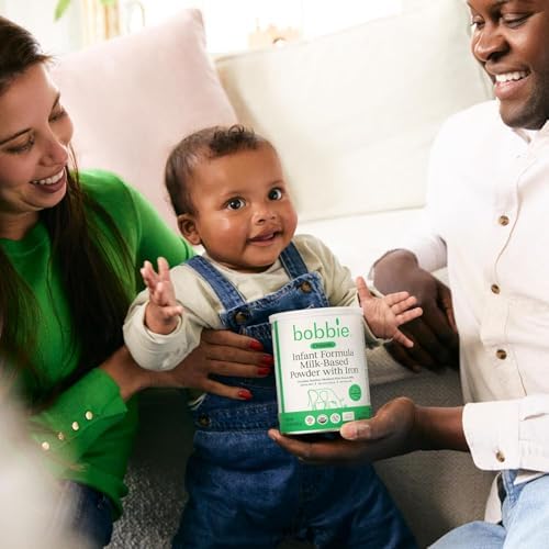 Bobbie newborn to twelve months baby formula kit showing storage and safe preparation instructions