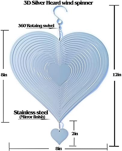 Djuan heart shaped wind spinner packaging and components