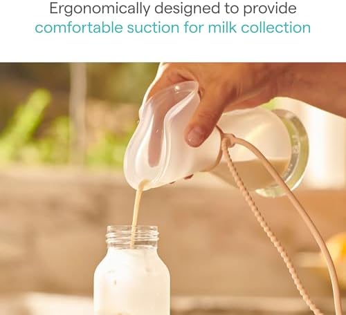 Munchkin Silicone Manual Breast Pump side view highlighting the integrated secure suction base.