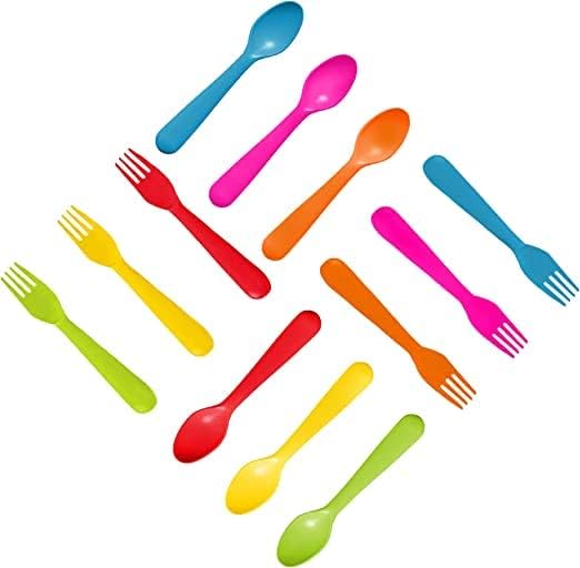 Dishwasher safe flatware set for toddlers