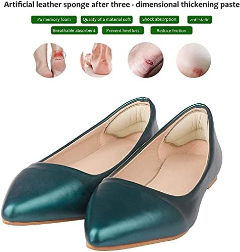Breathable suede heel protectors for leather shoes and flats