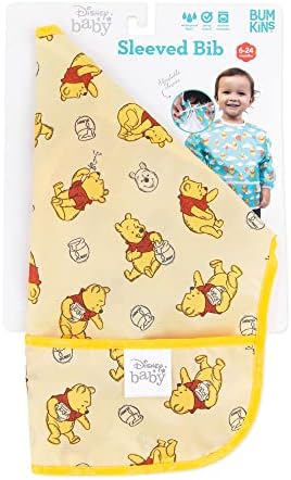 Bumkins baby led weaning bib packaging showing authentic imported USA product certification details