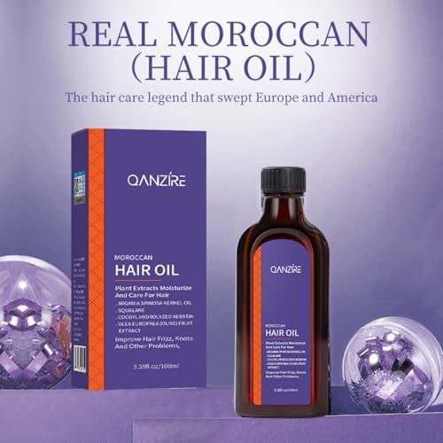 Full collection display of YJLYQF hair care essential oils including the purple variant