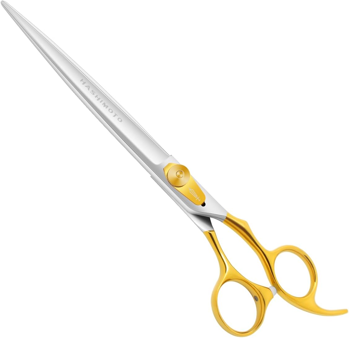 HASHIMOTO Curved Scissors for Large Dog Grooming,8.0 inches, Designed for Professional Groomers or Family DIY Use. - Image 10