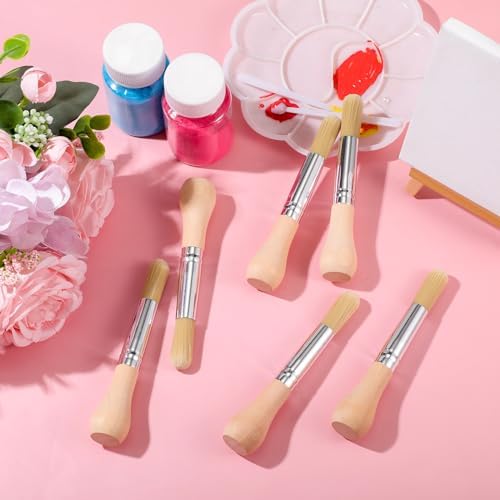 Authentic Sinload USA imported children art supplies package containing six round wooden paintbrushes