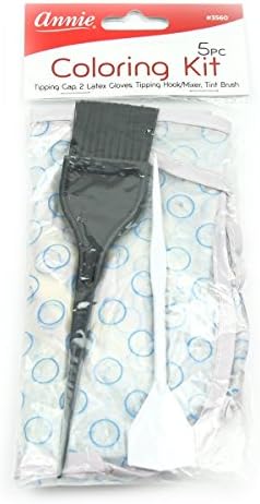 Annie brand hair coloring kit showing frosting cap and tinting brush