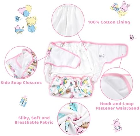 Littleforbig Baby Cuties pattern detail on adult diaper wrap
