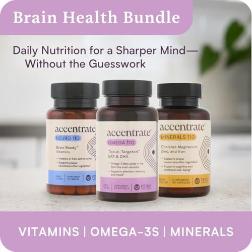 Authentic USA imported Accentrate Omega 110 sixty softgels bottle for premium brain nutrition.