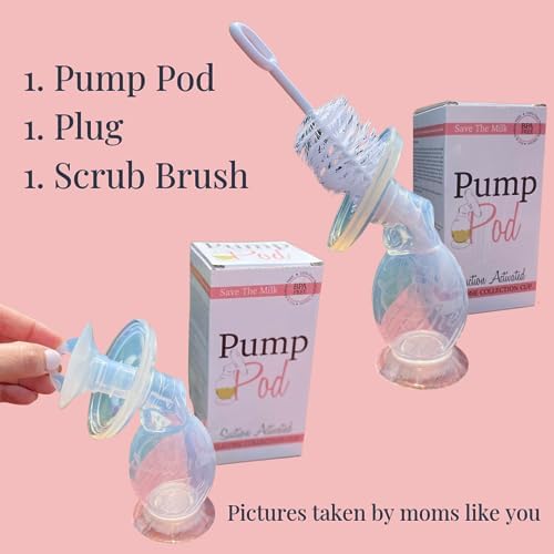 Save The Milk suction-activated silicone pump standing upright on a flat surface demonstrating its spill-proof base.
