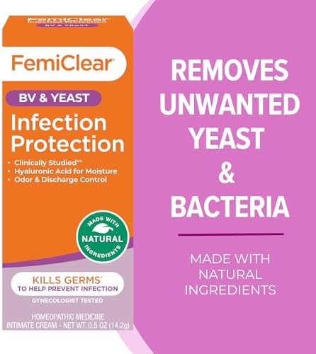 FemiClear natural feminine care cream tube with reusable applicator.