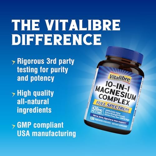 Top angle view of Vitalibre premium imported dietary supplement bottle with safety seal intact