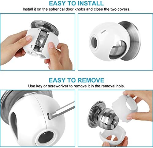 Grenfu non-toxic polypropylene door knob security covers