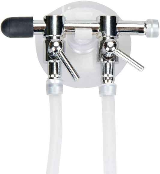 BornFeel fish tank distributor kit containing non-return check valves and clear suction cups.