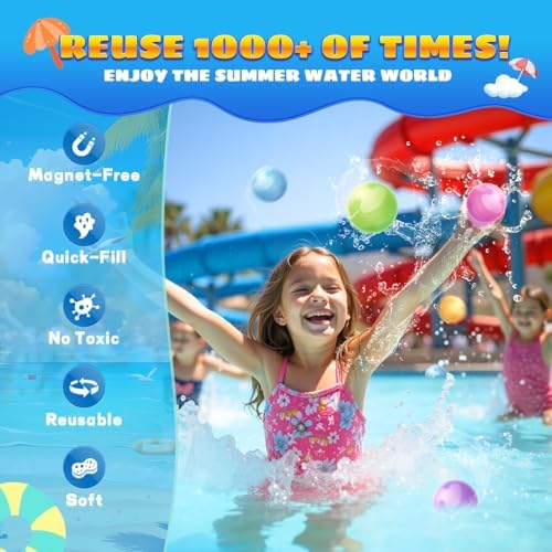 Eco friendly dalicode reusable water balloons open and drying after a summer pool water battle.