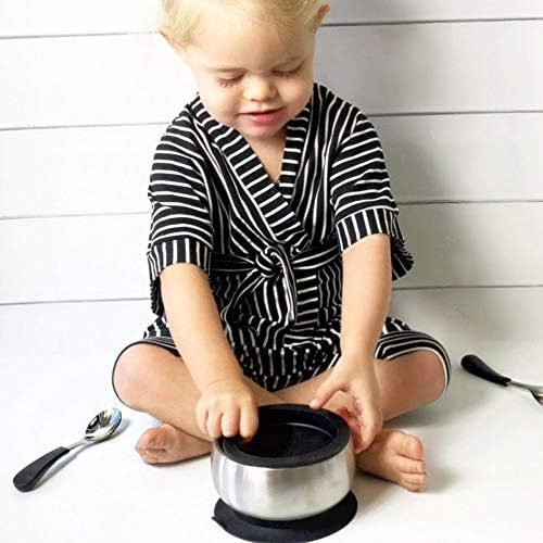 Side profile of Avanchy ergonomic silicone handle baby cutlery