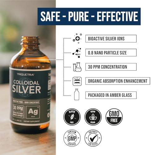 Triquetra Health Bioactive Colloidal Silver lifestyle layout showing secure storage bottle for wellness routines